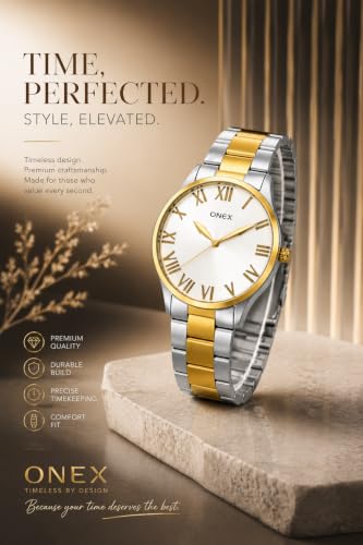 Onex Men's Analog Watch Stainless Steel Strap Silver - Image 8