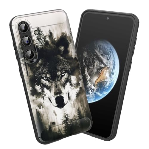 smauncucn for Galaxy S24 Plus Case,Soft TPU Slim Fashion Anti-Fingerprint Non-Slip Protective Phone Case Cover for Samsung Galaxy S24 Plus (6.7") 2024,Wolf in the Forest - image 1