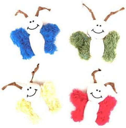 KONG Naturals Crinkle Butterflies Catnip Toy, Colors Vary, 2-Pack