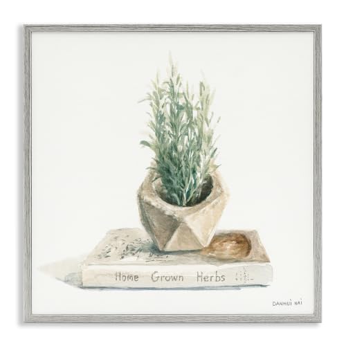 'Modest Herb Planter Book'| Framed Giclee Art