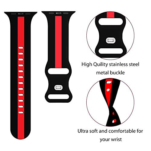 Image of GRIPP Tutone Soft Silicone Watch Strap for 44mm /45mm /46mm /49mm, Watch Series 11 /10 /9 /8 /7 /6 /5 /4, SE 3 /2 /1, Ultra 3 /2 /1, Durable, Flexible, Lightweight, Adjustable (Watch Not Included)