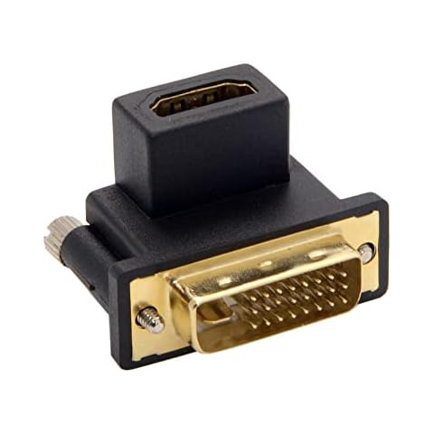 Xiwai 90 Degree Up Angled DVI Male to HDMI Female Adapter for Computer & HDTV & Graphics Card Cover