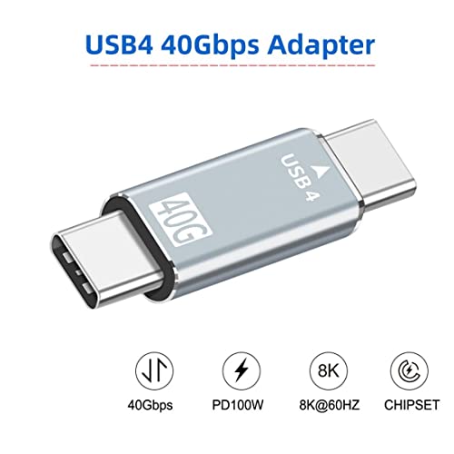 chenyang Adaptador USB C Macho a Macho USB4 100W 8K miniatura 2