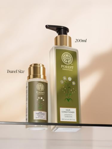 Image of Forest Essentials Hair Conditioner Japapatti & Brahmi | Ayurvedic Hair Conditioner | Nourishing Natural Conditioner for Dry, Frizzy & Chemically Treated Hair | For Women & Men | Travel Size