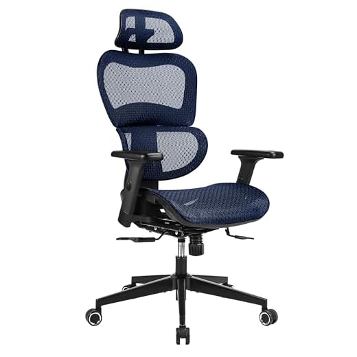 Cadeira Office DT3 Alera+, ergonomica em Mesh Vidartex™, apoio de cabeça 2D, braços 3D, apoio lombar AWS+ajuste na altura do encosto, suporta até 120kg e altura máx. de 1,85cm(Blue)