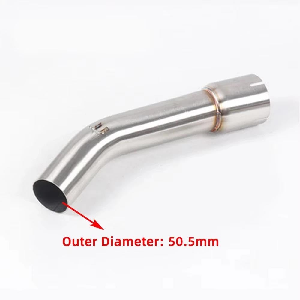 éChappement Sport Silencieux D'échappement De Moto en Acier Inoxydable Tuyau Intermédiaire pour Fz1 FZ1N FZ1000 D'éChappement(Type A)