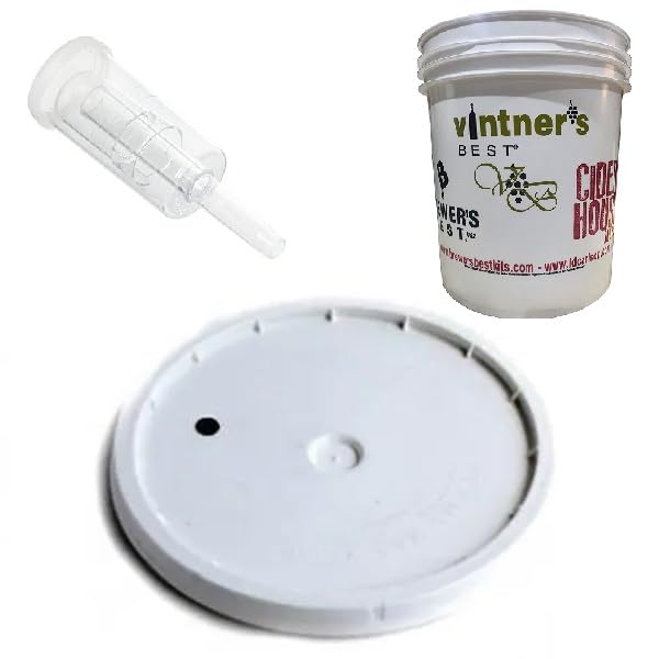 Fermenting KIT 7.9 Gallon Primary Fermenting Bucket with Airlock and Drilled Grommeted Lid