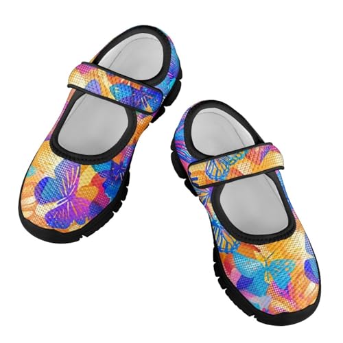 Shoes for Kids Girls with Hook Loop Slip-On Barefoot Soft and Flexible Princess Flats for Party Casual Daily Wear