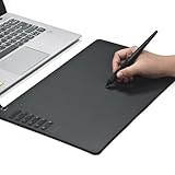 板タブ 10キー大型ペンタブレット 8192段階筆圧感知 327x200mm スマホ接続可能 (Windows/Mac/Android対応) ペンタブレット 液タブ イラスト デザイン オンライン授業 ペン付属