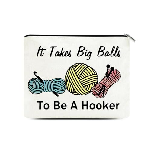 Bolsas organizadoras de tricô de crochê para crochê, suprimentos de tricô, bolsas de cosméticos de maquiagem, bolsa de higiene pessoal de viagem, prostituta