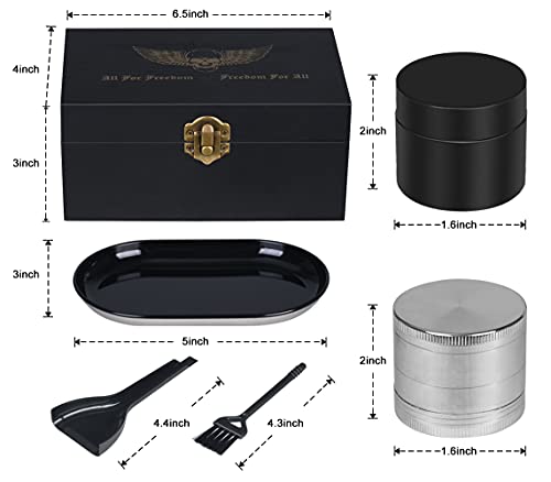 Somode Wooden Storage Box With Buckle, Premium Bamboo Storage Box, Decorative Wooden Storage Box, 2 Jars And Others Accessory -Gift Kit For Kitchen #TOP1