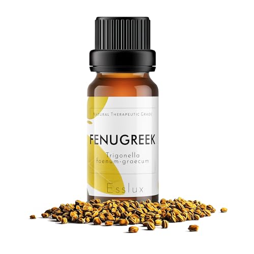 Image of Esslux Fenugreek Essential Oil - Pure & Natural Undiluted for Aromatherapy & Skin Therapeutic Grade Oil (Undiluted & Uncut - 100% Virgin) - Massage, Candle Making (Fenugreek, 15 ML)