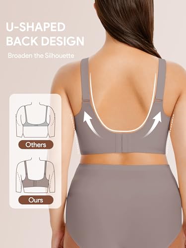 Image of Angelhood Seamless Nursing Bra for Women Wire Free Full Coverage Nursing Bra T-Shirt Bra with Extra Extender