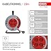 EMOS P19515 Carrete alargador de Cable (4 Unidades, 15 m, con manivela,...