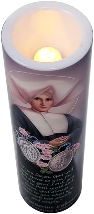 St Catherine, LED Flameless Devotional Prayer Candle