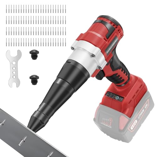 Cordless Rivet Tool for Mil-waukee 18V Max Battery, Electric Rivet Tool Kit for 3 Size (1/8'', 5/32'', 3/16