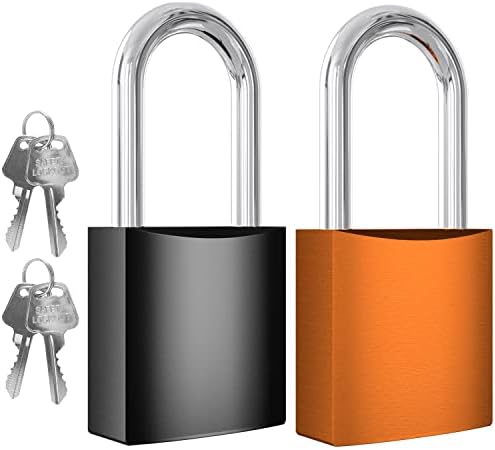 Padlock with 2 Key, [1.49 inch Long Shackle] Diyife 40mm Heavy Duty Padlocks Outdoor Weatherproof Lock Aluminum Padlocks keyed Alike for Gym Locker, Garage, Shed, Fence, Warehouse (Silver