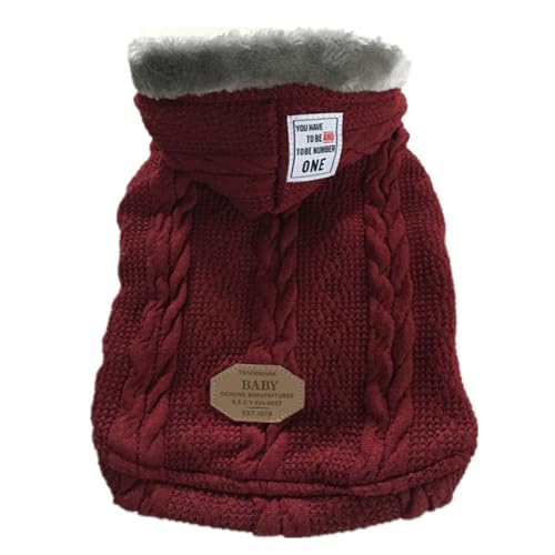 ICOUCHI 犬服 ペット服 セーター 秋冬用 ドッグウェア コート ニットウェア 裏ボア 袖なし 犬用ウェア 厚い 簡単着脱 人気 格好がいい 可愛い 柔らかい 防寒 小型犬 中型犬服 猫服 着物 記念撮影 加絨 クリスマス お散歩お出かけ服 (S,ワ