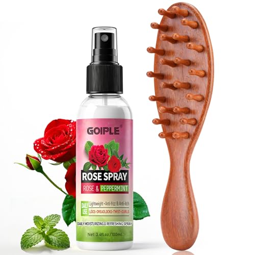 Loción Hidratante de Agua de Rosa para Locs con Cepillo miniatura 1