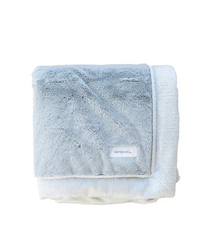 Image of Saranoni Luxury Receiving Blankets for Babies | Ultra-Soft Lush and Boutique Quality Baby Blanket | Gray - 40 inch x 30 inch