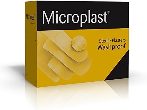 Microplast Washproof Adhesive Plasters 100-Piece Set, 2.5 cm Size