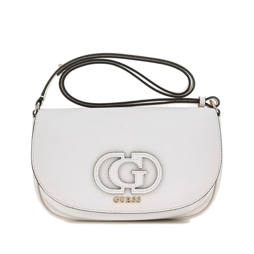 GUESS Calebra com aba transversal conversível feminina, Off-white, One Size