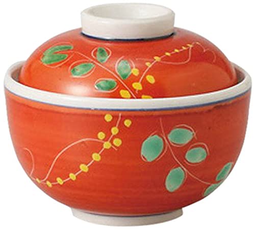 せともの本舗 3 Piece Set Shiji Hagi Boiled Bowls (Large) 4.5 x 3.8 inches (11.4 x 9.7 cm), 15.5 oz (430 g), Lid