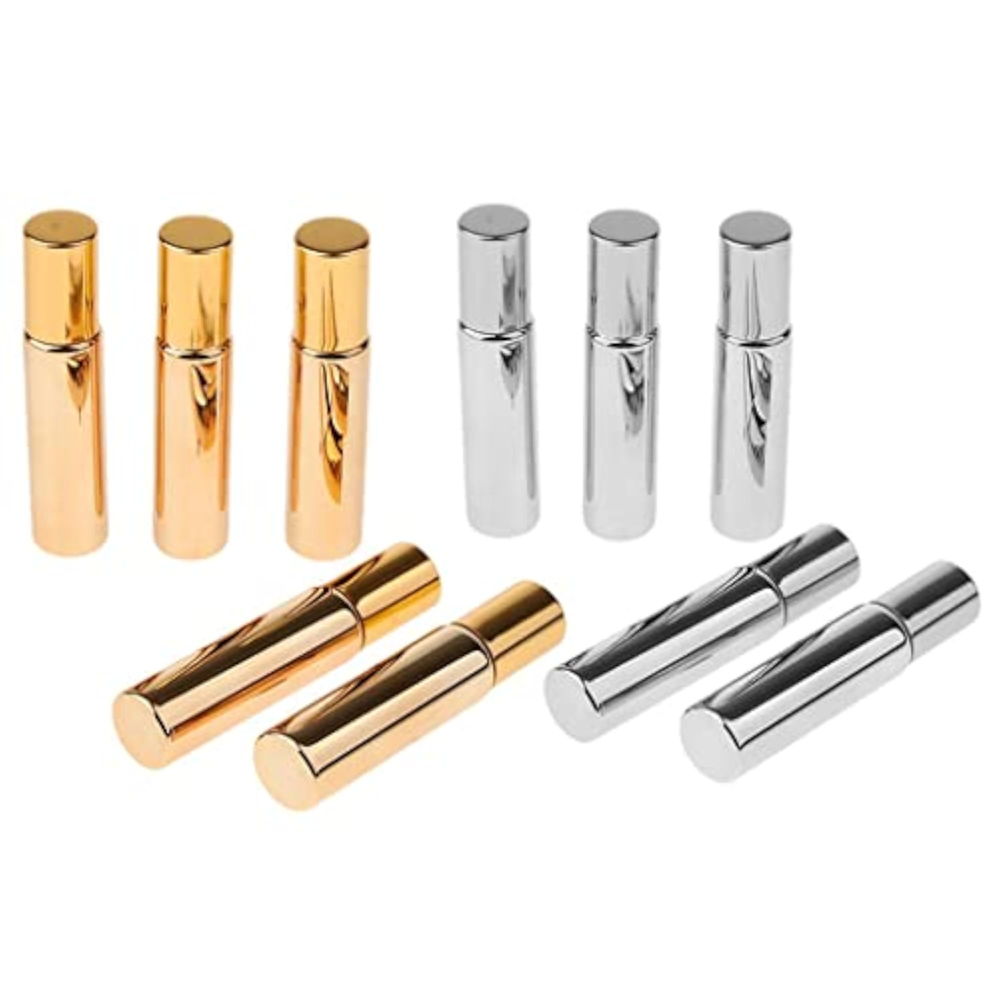 10x 10mL Empty Roller Bottle with Steel Ball for Essential Oils