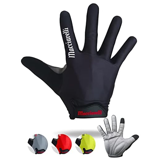 MACCIAVELLI® - Guanti MTB, Guanti Bici, Guanti Touch Screen adatti per Bici da Strada e Mountain Bike, Guanti Ciclismo per Uomo e Donna (Nero)