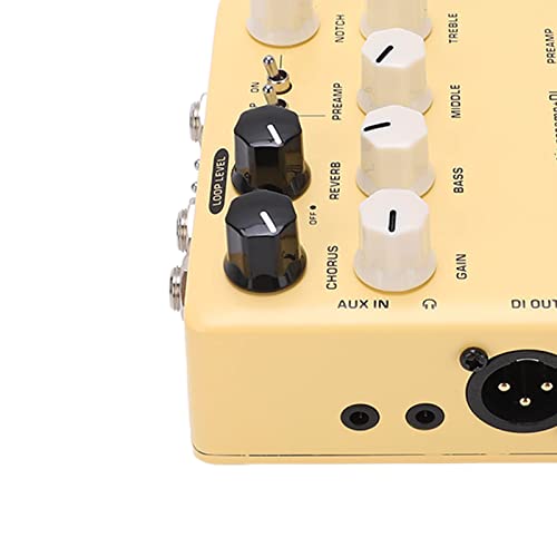 Efeito pré-amplificador acústico, botão de coro de reverberação 60 Second Loop Pedal de equalizador