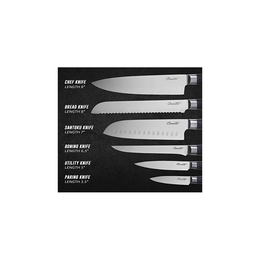 ciwete-Kitchen-Knife-Set-in-Gift-Box-6-Piece-Knives-Set-with-Upgrade-3CR13-Stainless-Steel-Sharp-Blades-Gift-Knives-Set-with-Wood-Handle-Unique-Gift-for-Thanksgiving-Christmas-New-Year ciwete Chef Knife Set, 6 PCS Ultra Sharp Stainless Steel Kitchen Knife Set with Well Wooden Handles, Professional Kitchen Knife Set for Cooking with Gift Box