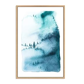 SIGNWIN Framed Canvas Wall Art Abstract Forest Canvas...