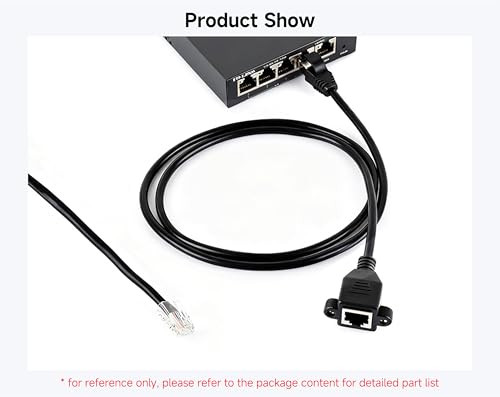 Cable Extensor Ethernet Cat 6, Pack 2, 1 m C/U RJ45 miniatura 4