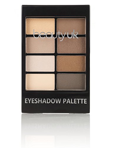 Beauty UK PRO HI-TECH Maximum Intensity and Long-Lasting Formula - Professional Eyeshadow Palette no.1 for Warm Neutral/Nude Makeup, Natural Beauty