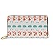 Produktbild JHGFG Modern Woodland Creatures RFID-Blocking-Reißverschluss für Damen Brieftasche Echtes Leder Clutch Long Card Holder Organizer Wallets Große Reisetasche
