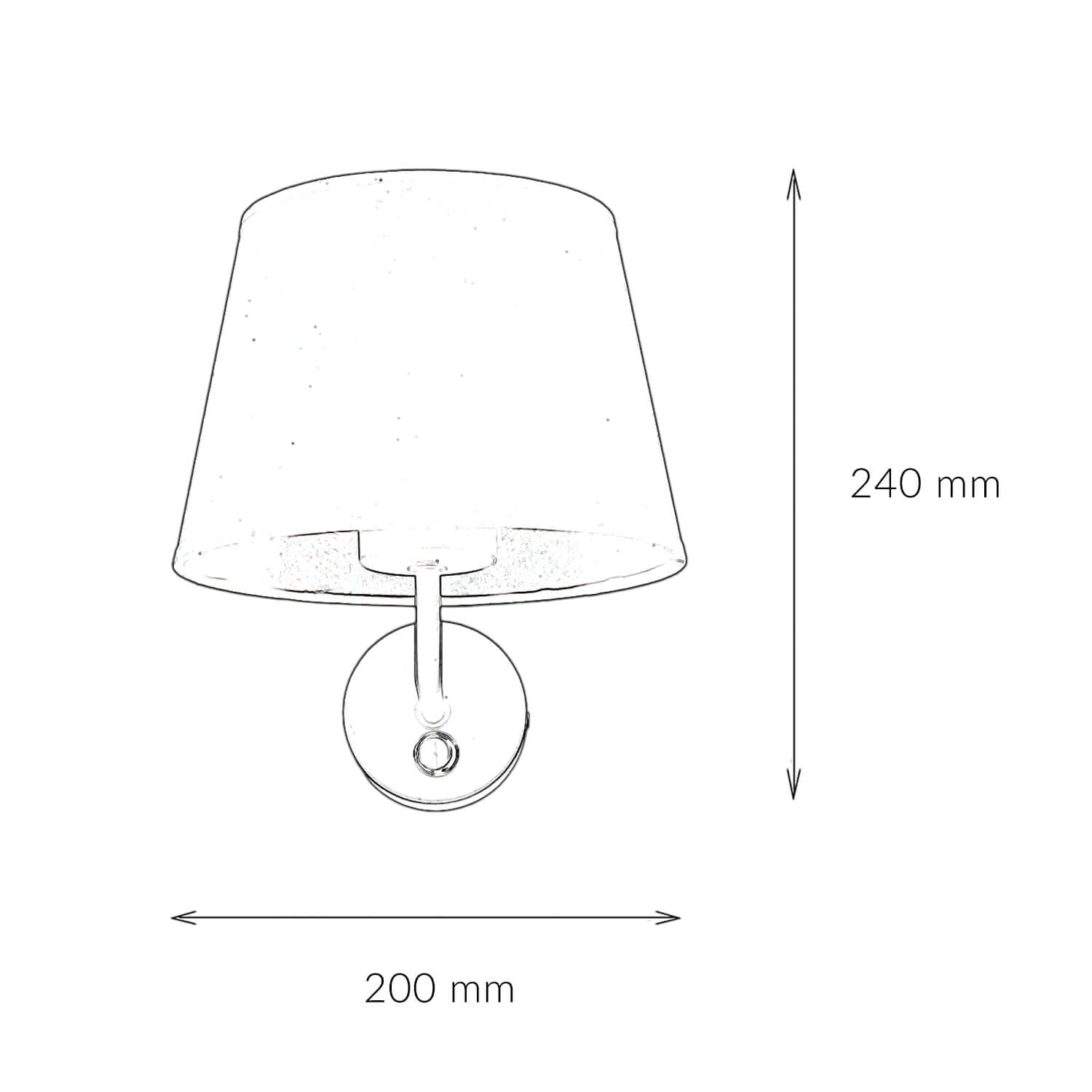 Licht-Erlebnisse Wandlampe Stoff Metall Schwarz Schlafzimmer Wohnzimmer Flur H:24 cm E27 max. 60 Watt wohnlich Bauhaus Wandleuchte Esszimmer MAJA