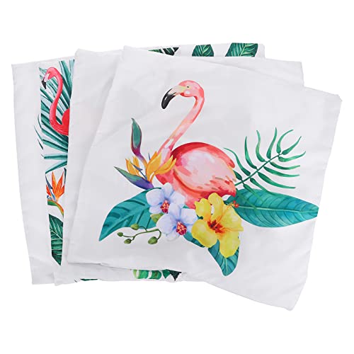 Cabilock 4 Piezas Funda de Almohada con diseño de Flamenco Vendimia Cojines decoración Lana traviesas Cama Inflable Sofas Tirar Funda de Almohada Fundas de Almohada 18x18 Piel de melocotón
