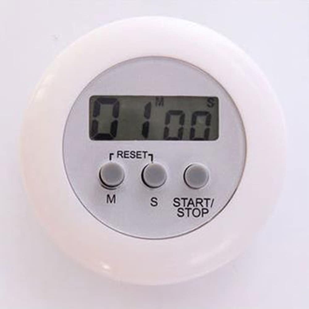 minutnik, Five Kinds of Color Circular LCD Digital Kitchen Countdown Timer Cooking Counter Magnetic(Wit)