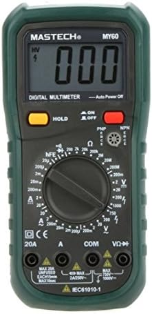 MASTECH MY60 Digital Multimeter DMM AC/DC Voltmeter Ammeter Ohmmeter w/hFE Test