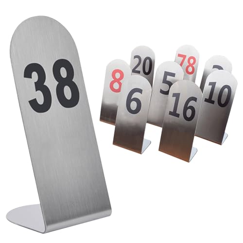 Numéros de table en métal robustes et empilables de 1 à 50 pour banquet