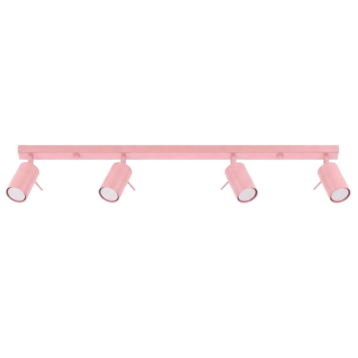 Licht-Erlebnisse Deckenspot Stahl Rosa flexibel GU10 4-flammig stilvoll gemütlich blendarm Schlafzimmer Flur L:80 cm Deckenlampe Wohnzimmer