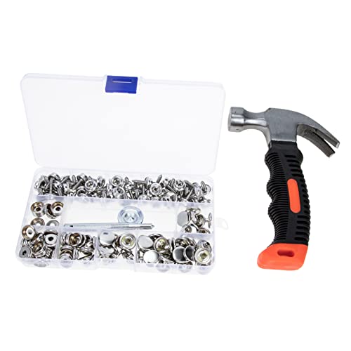 Cabilock 1 Set Snap Fasteners Kit Stainless Steel Screws and Snaps Canvas for Tents Boats Furniture and DIY