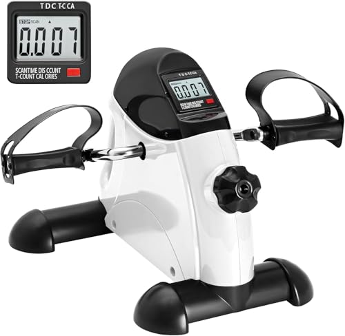Image of Foldable Mini Fitness Cycle Pedal Exerciser Bike Gym Machine with Digital Display Meter for Men Women Home Exercise Gym, LCD Monitor, Quiet Operation