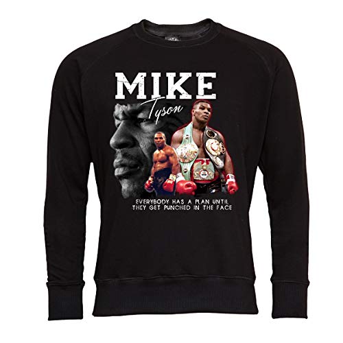 Rule Out Kinder Sweatshirt.u00a0Mike Tyson. Boxen. Boxchampion. Shwarz. Crewneck. Casual (Größe Medium)