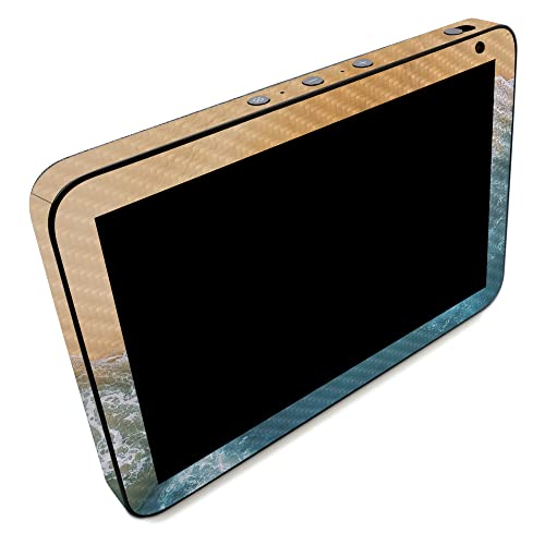 Image of MightySkins Carbon Fiber Skin Compatible with Amazon Echo Show 8 (Gen 2) - Sea and Sand | Protective, Durable Textured Carbon Fiber Finish | Easy to Apply | Made in The USA