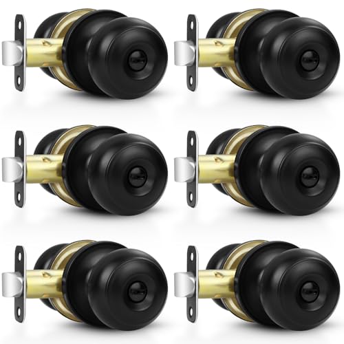 Estmoon Matte Black Privacy Door Knob