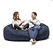 Big Joe Fuf Media Lounger Foam Filled Bean Bag Chair with Removable Cover, Cobalt Lenox, Durable Woven Polyester, 6 feet Giant