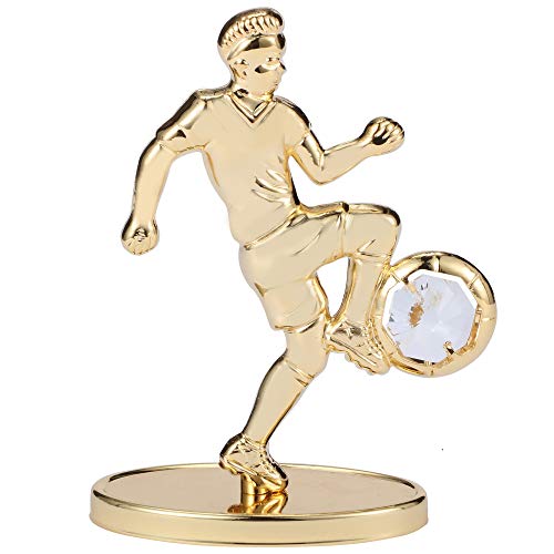 Matashi 24K Gold Plated Soccer Football Player Figurine - Tabletop Football Ornament, Gift for Sports Fan, Desk Accessories, Trophy, Boss Gift, Office & Home Décor for Mom