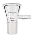 Chemglass CG-1052-A-24 Adapter, Vacuum Filtration, 32mm ID Flange for #3 Pluro Stopper, 24/40 Inner Joint, 65mm Overall Height