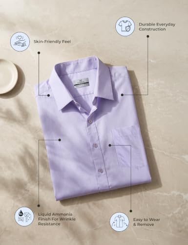 Symbol Classic Men's Senior Formal Shirt (Purple, 40) Lilac - Image 6